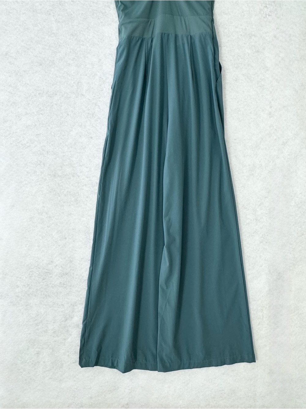 Halara Breezeful Wide Leg Jumpsuit XS Blue Pocket Backless Side Zipper READ - Picture 9 of 16